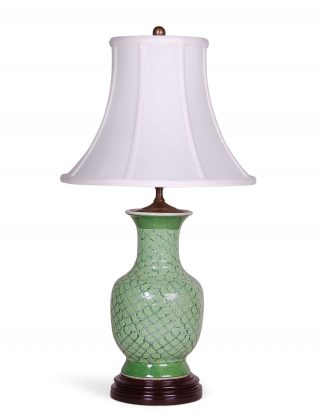 31″ Light Blue Swirl Lamp