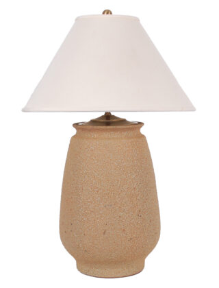 30″ Beige Crackle Vase Lamp