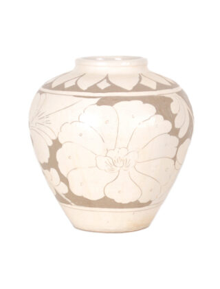 19″ Blue and White Peacock Ginger Jar